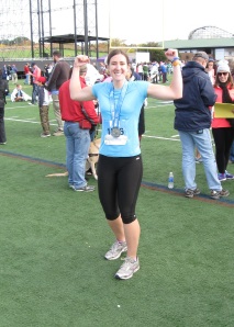 My traditional post-race pose